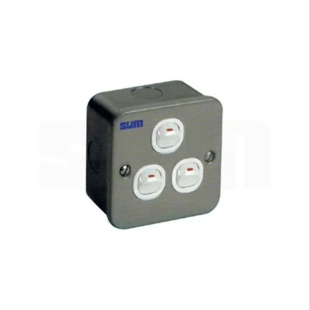 ELG-MS-331 Sum 3GANG 1WAY M/Clad Switch W/Sirim