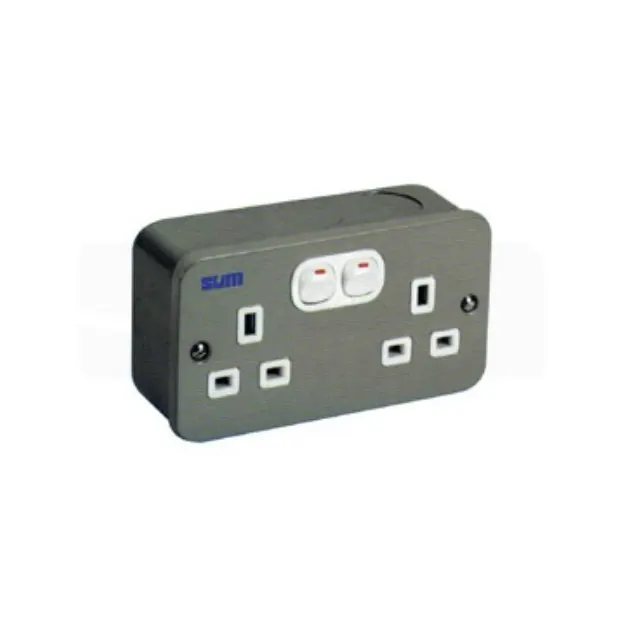 ELG-MS-D213 Sum 13AMP Double Socket Metal Clad
