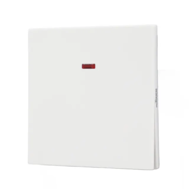 reTOUCH Thins+ 20A Double-Pole Switch with Neon, 1 Way