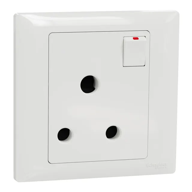 Affle Plus 15AX 1G Switch Socket White