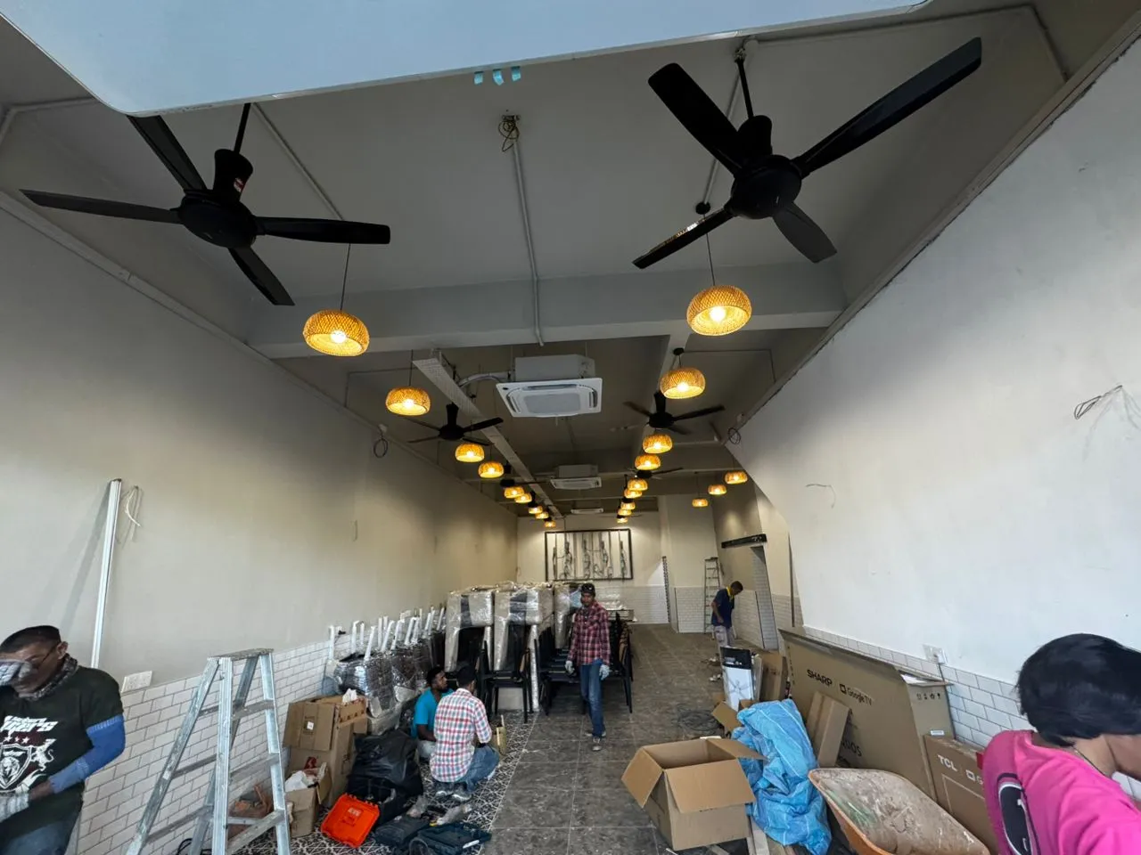 Lights and fans installed on a customer's project, photo 1